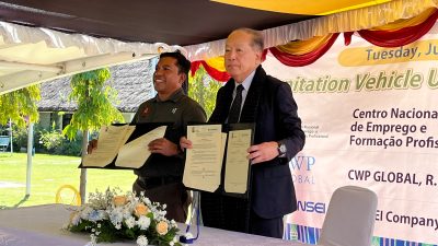 Kansei Company no CWP Global Entrega Kareta Saneamentu Rua ba CNEFP Tibar